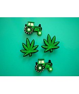 Shoe Charm Marijuana Weed Pot Leaf Plug Button Fits Leading Clog Holes Bracelets - $11.99