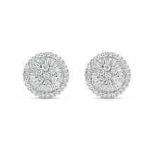 2.38ct Diamond Earrings 18K All Natural 8.5 Grams Gold Rounds &amp; Emerald cut G VS - £4,931.49 GBP