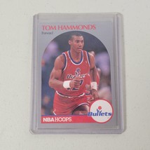 Tom Hammonds Rookie Card #298 Rare Error Washington Bullets 1990 NBA Hoops - £7.73 GBP