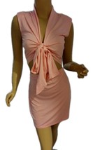 Sexy 3 PcCrop Top/Bow &amp; Mini Skirt Padded Cap Sleeves Pink Large - $7.13