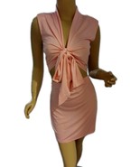 Sexy 3 PcCrop Top/Bow &amp; Mini Skirt Padded Cap Sleeves Pink Large - $9.82 CAD