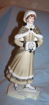 2014 Mrs. Albee Porcelain Figurine-Avon President's Club Award-Ice Skater-11 " - $20.30