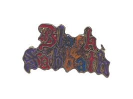 Vintage 1970s/1980&#39;s Enamel Metal BLACK SABBATH Hat Pin Lapel Pinback - £6.89 GBP