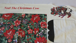 Noel the Christmas Cow soft stuffed Plush Panel Sculpture wears dress &amp; bloomers - £7.99 GBP
