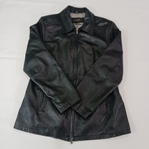 R&O Reilly Olmes Leather Jacket Women's Large Zip Front Black Quilted Lining image 15