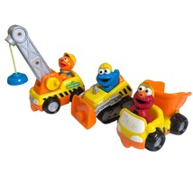 Vtg Sesame Street Ernie Cookie Monster Elmo Construction Vehicles 2001 Mattel - £11.11 GBP