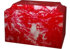 Large/Adult 225 Cubic Inch Tuscany Cherry Red Cultured Marble Cremation Urn - $257.99