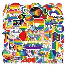 10/30/50Pcs Colorful Funny  Gay Pride Stickers On Skated Guitar Motorcycle Car S - £22.70 GBP