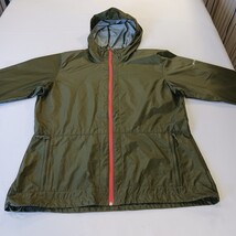 Columbia XL3144 Women's Green Windbreaker Zip Up Hooded Nylon Jacket Size Large image 13