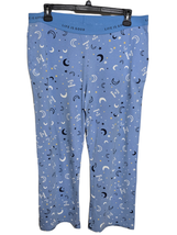 Life Is Good Large Blue Pajama Pants W/ Pockets Moon and Stars  - £19.91 GBP