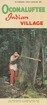 Vintage Travel Brochure Oconaluftee Indian Village Cherokee North Caroli... - $8.90
