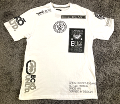 Ecko Unltd Shirt Mens Medium White Skate Baggy Grunge Spellout Hip Hop R... - $29.65