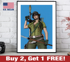 GI Joe Lady Jaye Poster 18&quot; x 24&quot; Print G.I. Joe Retro 80s Wall Art - $13.48