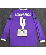 Sergio Ramos SIGNED Real Madrid 16/17 Purple UCL Signature Shirt/Jersey ... - £93.49 GBP