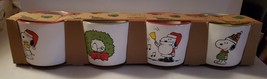 Set 4 CHRISTMAS Rae Dunn Snoopy Peanuts 3x3.5” Ramekin Set Double Sided ... - $29.99
