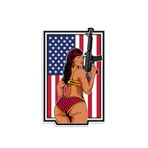 Pinup Girl Vinyl Sticker - $2.97