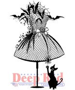 Deep Red Cling Stamp 2&quot;X3.1&quot; Halloween Dress Form - €8,34 EUR