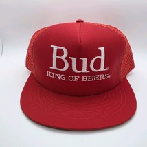 Vintage Budweiser Bud King of Beers Mesh Snapback Hat Cap - $17.46 CAD