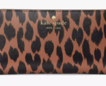 Kate Spade Schuyler Large Slim Bifold Leopard Wallet KE814 NWT $179 Leop... - $69.29