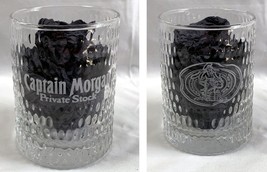 New Captain Morgan Rum Private Stock Cocktail Glass Etched - $24.70