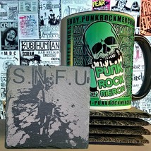SNFU No One Wanted To Play Laser Engraved  Slate Coaster 4&quot;x4&quot; Punk Rock - $12.00