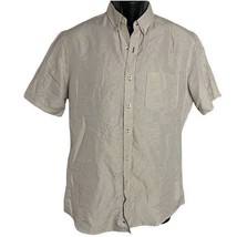 Graham &amp; Co Button Down Shirt M White Check Pocket Slim Fit Short Sleeve  - $23.17