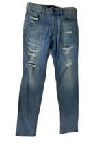 Hollister Mens 32&quot; x 32&quot; Extreme Skinny Stretch Jeans Distressed Light Wash - £13.77 GBP