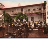 Paseo Tea Garden Santa Barbara CA UNP Hand Colored Albertype Postcard K3 - $5.89