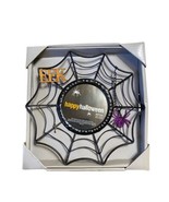 Halloween Spider Web Photo Frame Holds 3.5 x 3.5m Photo Metal Sparkly Sp... - $13.86