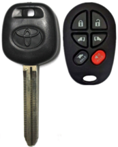 New Toyota 44D Transponder Chip Key + Remote GQ43VT20T 6 Button Usa Seller A+++ - £13.97 GBP