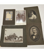 Antique Cabinet Cards Men Women Children Family Wedding - $21.70 CAD