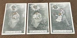 Set of 3 WW1 World War 1 JMP Family Missing Hero Postcards Mother Child ... - $15.51
