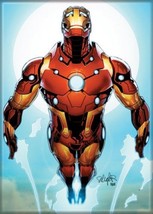 Marvel Comics Iron Man Flying In Blue Sky Comic Art Refrigerator Magnet UNUSED - £3.20 GBP