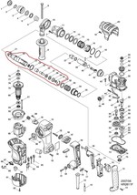 Makita HR2811F Tool Holder Guide Complete and Impact bolt with components - $51.72