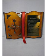 Vintage Bible/Footprints Poem Wooden Wall Clock - TESTED WORKS - SEE VIDEO - $38.91 CAD