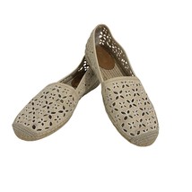 MICHAEL Michael Kors Darci Espadrille Flats Eyelet Cutouts Size 8.5 Crea... - $427.22 MXN