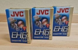 New JVC Compact VHS EHG Hi-Fi TC-30 Lot Of 3 Blank Tapes 90 min each - £9.20 GBP