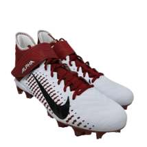 Nike Alpha Menace Pro 2 Mid Football Cleats Men&#39;s 11.5 BV3945-106 White Red - £80.44 GBP