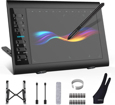 10x6 inch Digital Drawing Tablet HD Screen Graphics tablet with Battery-free Pen - £39.55 GBP