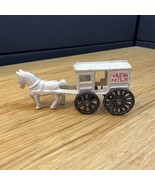 Vintage FRESH MILK Cast Iron Horse Drawn Carriage Wagon Toy Metal Cart C... - €12,98 EUR
