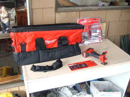 Milwaukee NOS HD style 21&quot; tool bag, M18 2753-20 FUEL impact driver &amp; ac... - $127.88