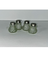 Vintage Pressed Glass Diamond Point Cut Salt and Pepper Shakers Picnic F... - £17.40 GBP