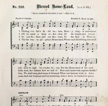 1883 Gospel Hymn Blessed Home Land Sheet Music Victorian Religious ADBN1ggg - $19.99