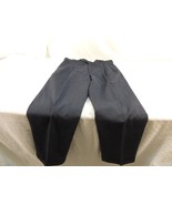 Nautica 100% Wool Dress Pants Slacks Men&#39;s 36x30 Blue &amp; Black Pleated Wool - £20.10 GBP