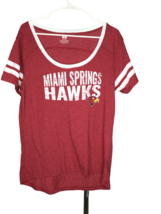 Miami Springs Hawks Women&#39;s Red Short Sleeve Size X-Large NWT - £11.89 GBP