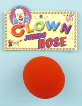 Red Jumbo Sized Clown Nose Adult Unisex Costume Accessory - £5.42 GBP