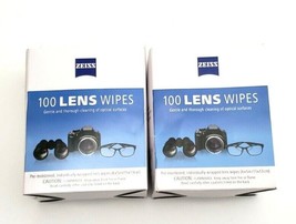 Zeiss Pre-Moistened Lens Cleaning Wipes For Optical Surfaces 100 Count Lot of 2  - £23.35 GBP