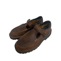 Timberland Womens Brown Leather Mary Janes Shoes US 8M Non Slip Comfort - £40.18 GBP