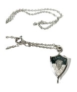 Edison High School 2006 Charm Pendant Necklace initials KLY Green Silver - £15.02 GBP