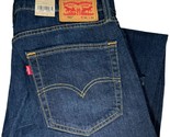 NEW Levi&#39;s 502 Taper Fit Denim Jeans Stretch Men&#39;s Size 34x32 Dark Wash ... - £43.35 GBP